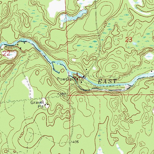 Topographic Map of Winter 2WP806 Dam, WI