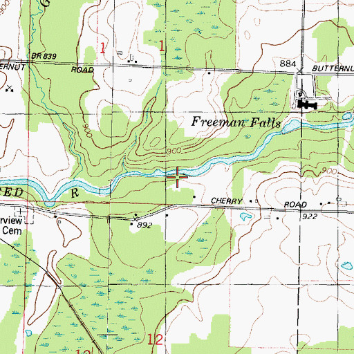 Topographic Map of Weed 2WP1507 Dam, WI