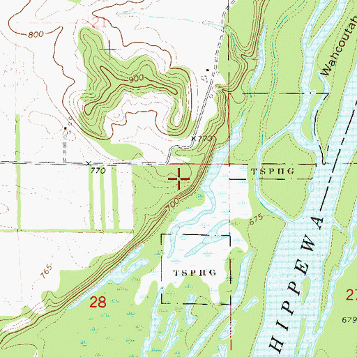 Topographic Map of Richard H Jahnke 904 Dam, WI