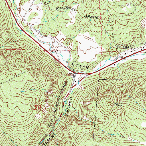 Topographic Map of Wildcat Canyon, CO