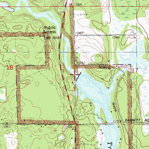 Topographic Map of Trego WP220 Dam, WI