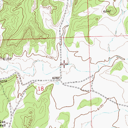 Topographic Map of Fortyfour Canyon, CO