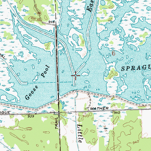 Topographic Map of Sprague Mather Flowage C 137.39 Dam, WI