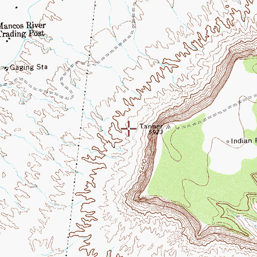 Topographic Map of Tanner Mesa, CO