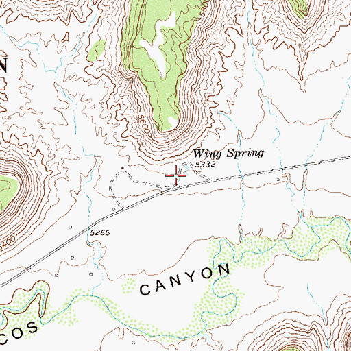 Topographic Map of Wing Spring, CO