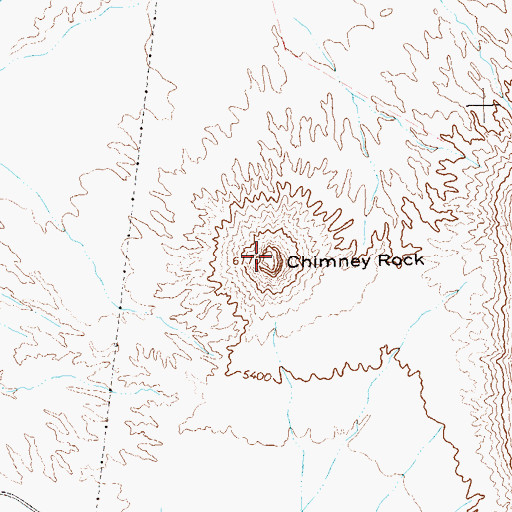 Topographic Map of Chimney Rock, CO