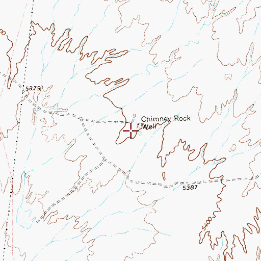 Topographic Map of Chimney Rock Well, CO
