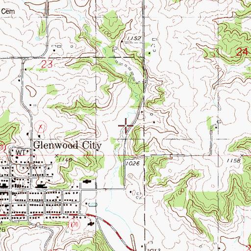 Topographic Map of Glen Hills 6 G716 Dam, WI