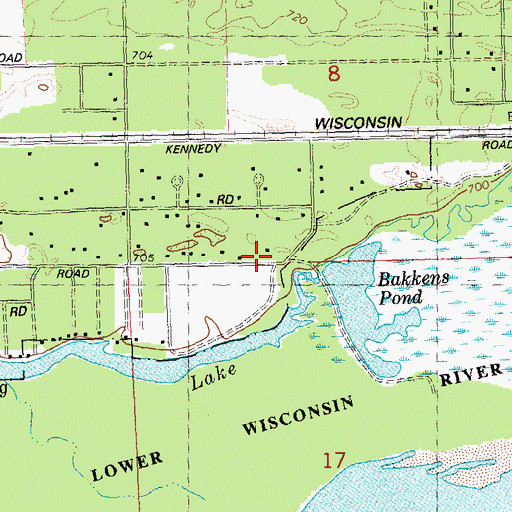 Topographic Map of Long Lake, WI