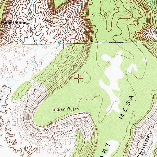 Topographic Map of Short Mesa, CO