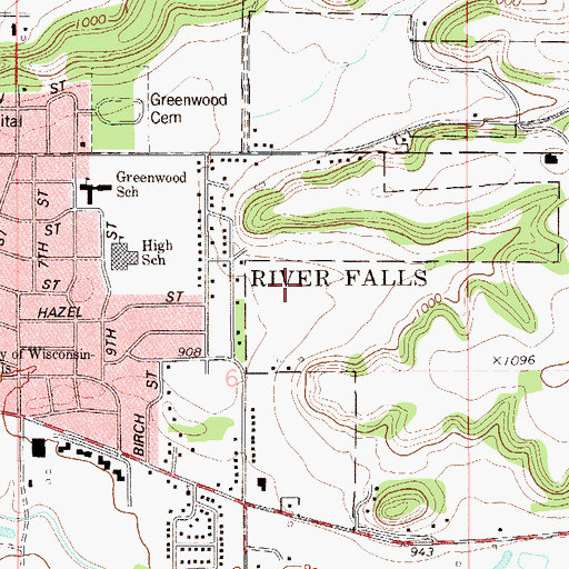 Topographic Map of Cernohous Detention Basin H2461.1 Dam, WI