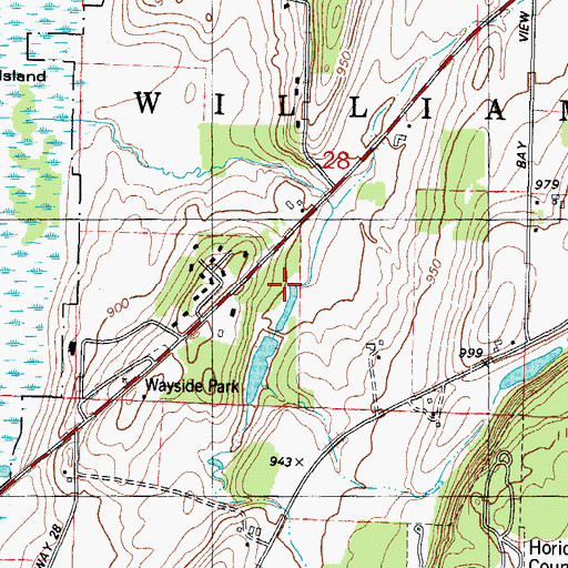 Topographic Map of 1 Reservoir, WI