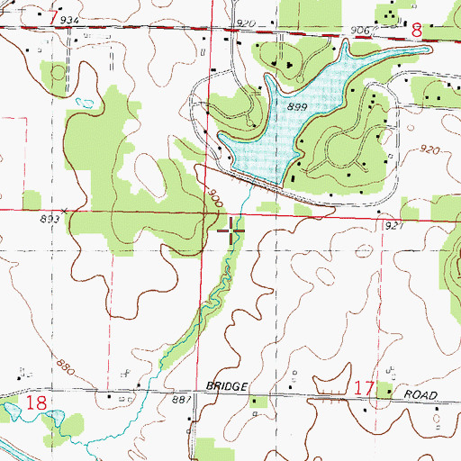 Topographic Map of Virginia Lake G3355 Dam, WI