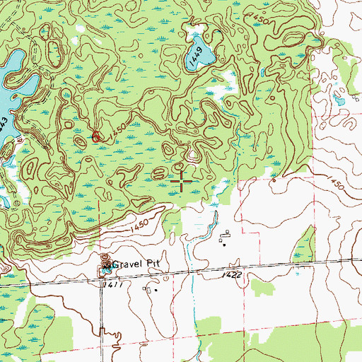 Topographic Map of Romeo Lake, WI