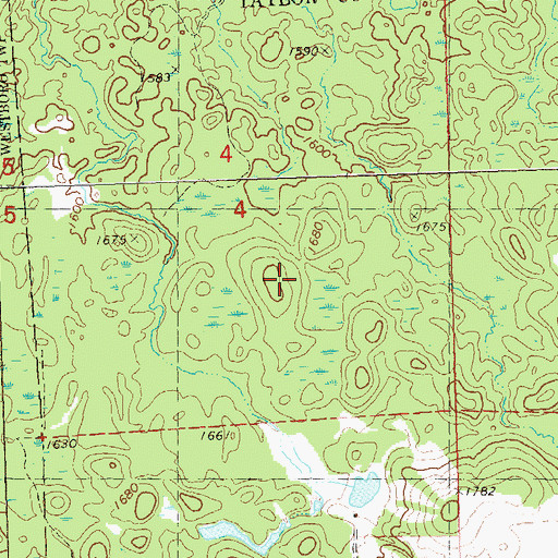 Topographic Map of 1 Reservoir, WI