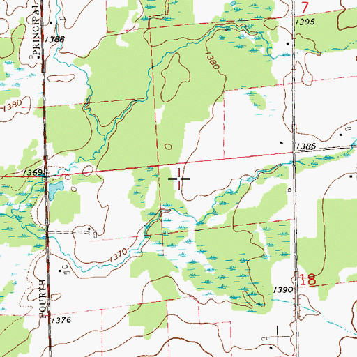 Topographic Map of 1.5 Reservoir, WI