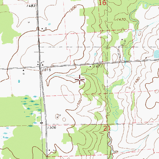 Topographic Map of Liske H2393 Dam, WI