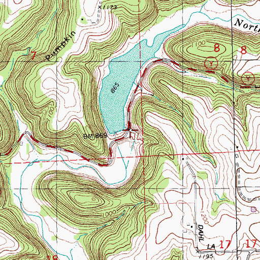 Topographic Map of Bad Axe 12 2WP2542 Dam, WI