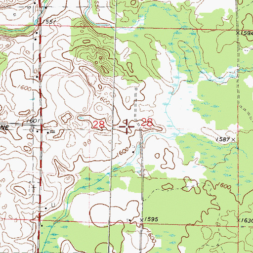 Topographic Map of Pinten H373 Dam, WI