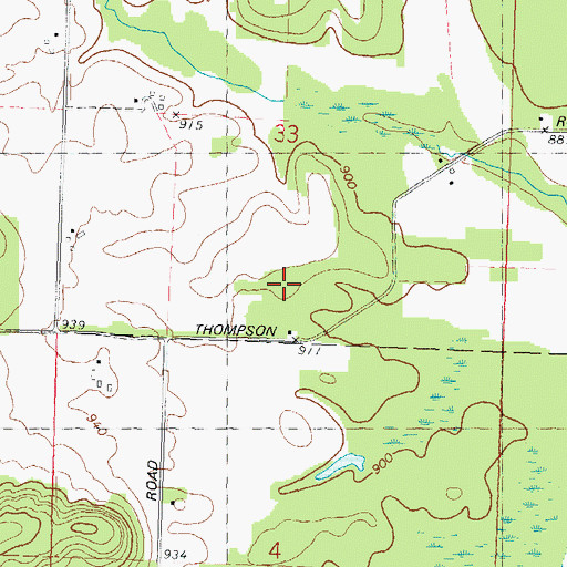 Topographic Map of Marking H926 Dam, WI