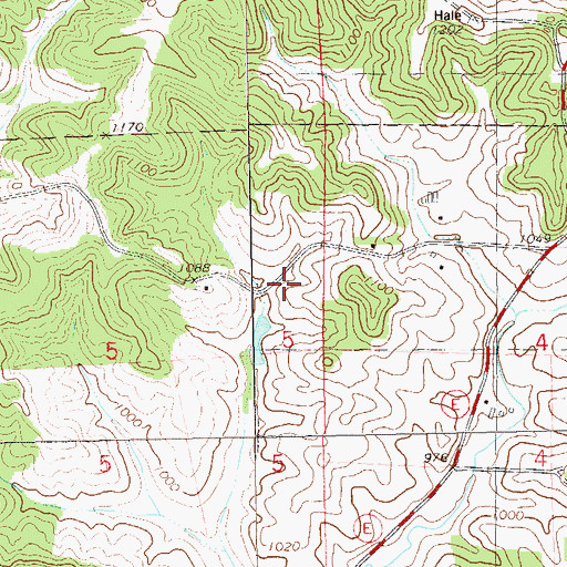 Topographic Map of Johnson H1199 Dam, WI