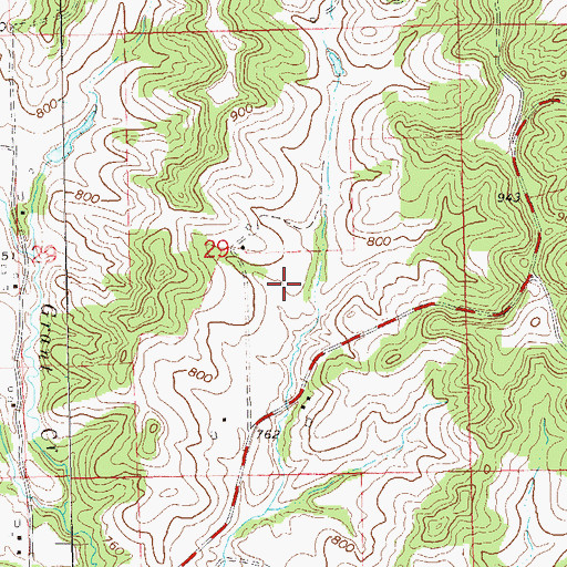 Topographic Map of Oines H1807 Dam, WI