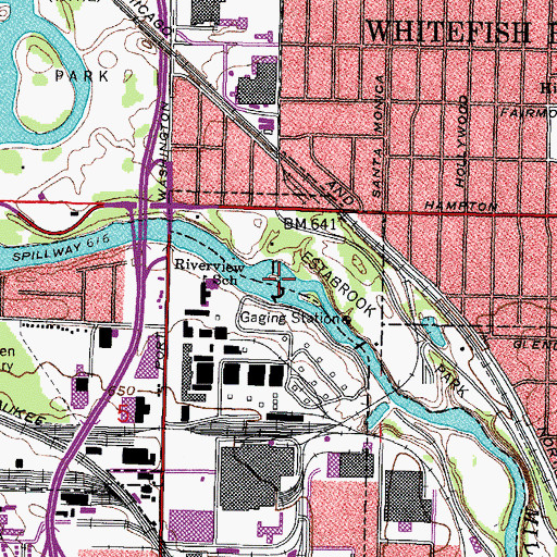 Topographic Map of Estabrook Park 2WP142 Dam, WI