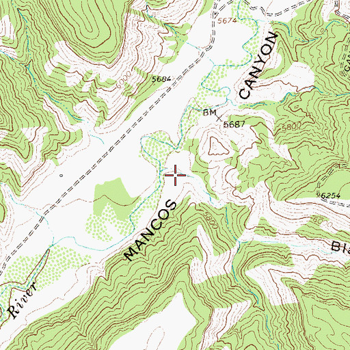 Topographic Map of Black Canyon, CO