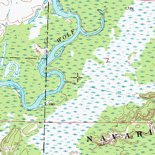 Topographic Map of Navarino Marsh 2 G12.470 Dam, WI