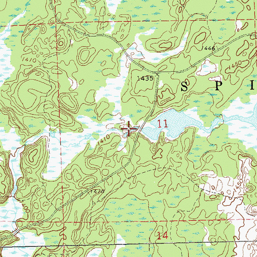 Topographic Map of Lynch Creek Flowage, WI