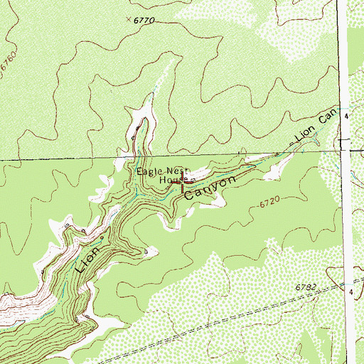 Topographic Map of Eagle Nest House, CO