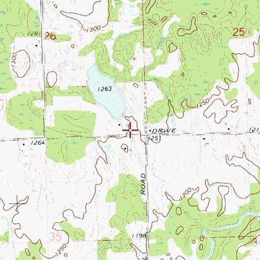 Topographic Map of Raciborski G-5366 Dam, WI