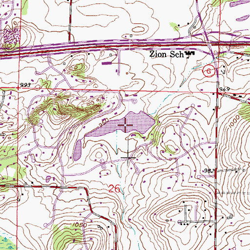 Topographic Map of Salow Lake 1, WI