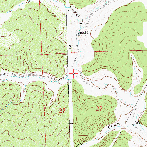 Topographic Map of Red Horse Gulch, CO