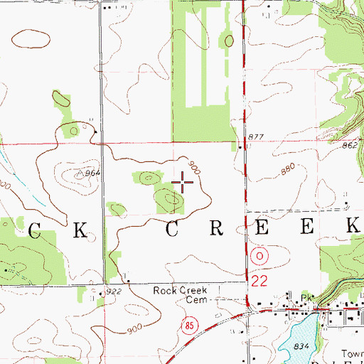 Topographic Map of Hayden E-7286 Dam, WI