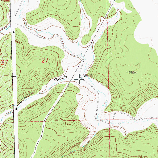 Topographic Map of Maverick Gulch, CO