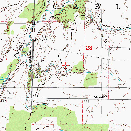 Topographic Map of Zellner 3WR-1928 Dam, WI