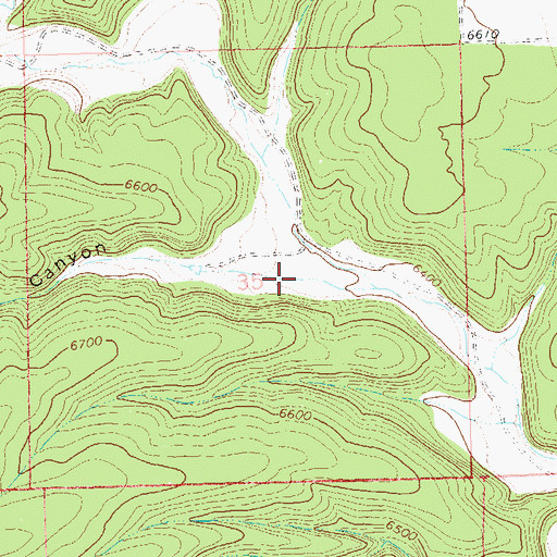 Topographic Map of Post Canyon, CO