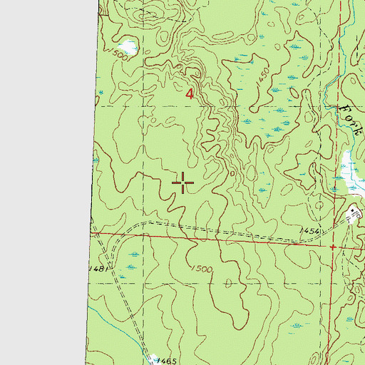 Topographic Map of 1 Reservoir, WI