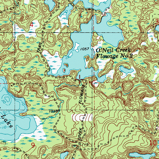 Topographic Map of O'Neil Flowage 2 E12.206 Dam, WI