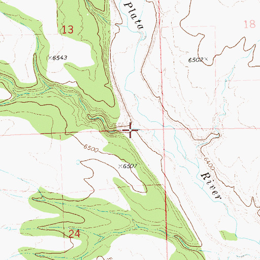Topographic Map of Silva Draw, CO
