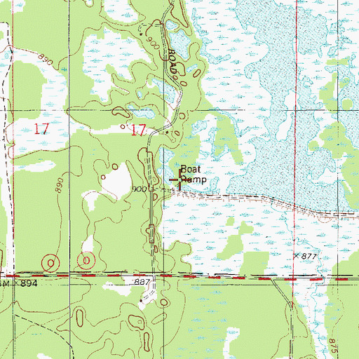 Topographic Map of Logging Creek Dike H12.395 Dam, WI