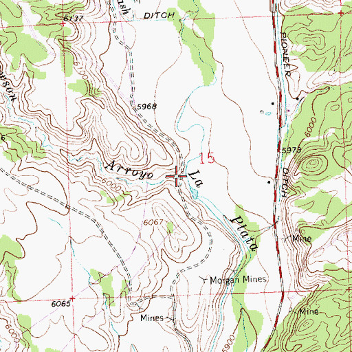 Topographic Map of Dawson Arroyo, NM