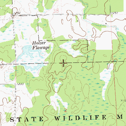 Topographic Map of Dorau Pond G12.575 Dam, WI