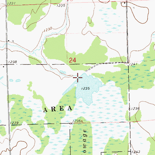 Topographic Map of Witt Flowage G12.575 Dam, WI