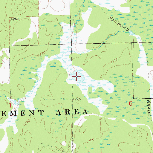 Topographic Map of Shoulder Creek Flowage 0.2, WI