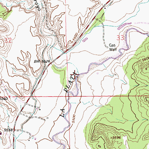 Topographic Map of Barker Arroyo, NM