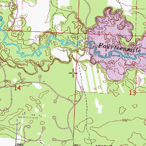 Topographic Map of Lake Arrowhead 3WR1493 Dam, WI