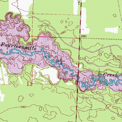 Topographic Map of Lake Arrowhead, WI