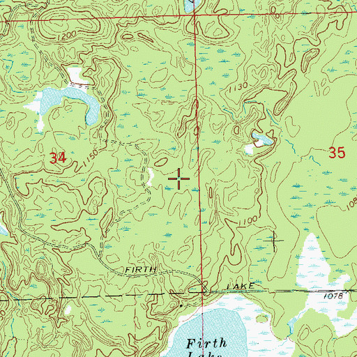 Topographic Map of Horseshoe Flowage 0.75, WI